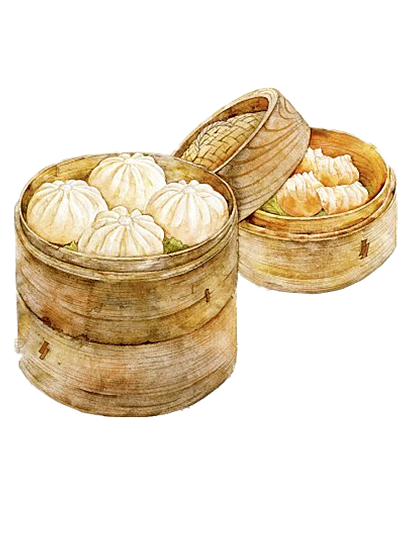 小包子卡通手绘免扣元素