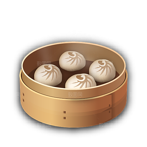 小包子卡通手绘免扣元素