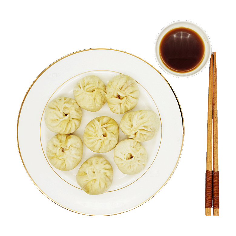 卡通小包子手绘包子素材