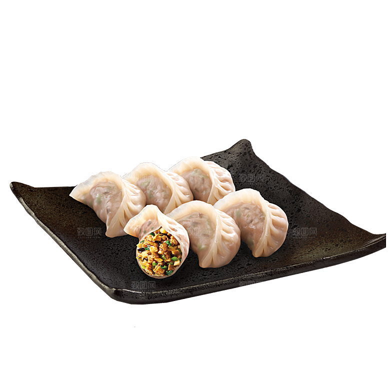 蒸饺饺子水饺免扣元素