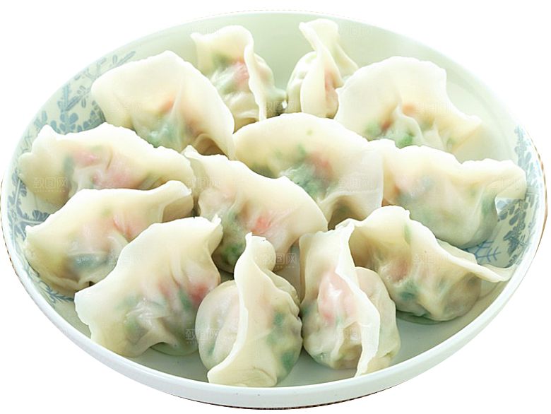 包饺子吃饺子卡通手绘水饺蒸饺混沌煎饺