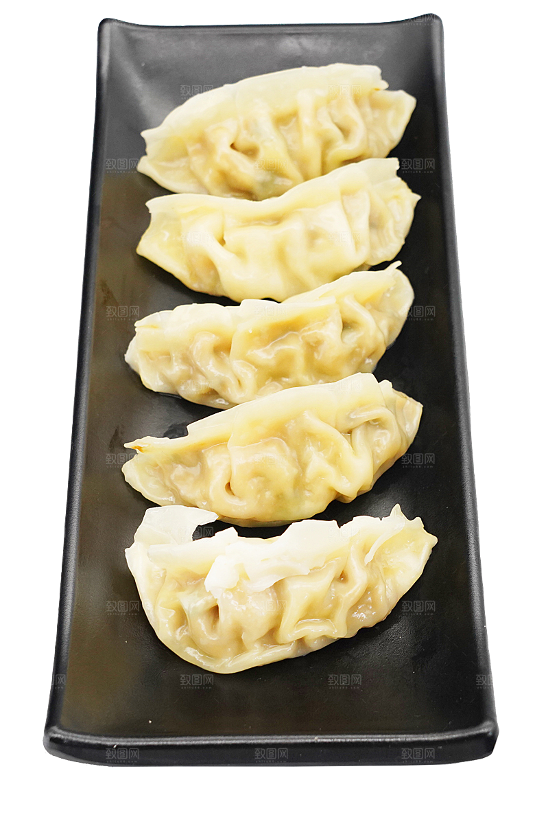 卡通手绘水饺蒸饺混沌煎饺包饺子吃饺子