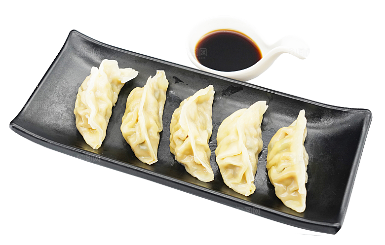 卡通手绘水饺蒸饺混沌煎饺包饺子吃饺子