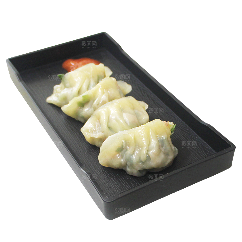 卡通手绘水饺蒸饺混沌煎饺包饺子吃饺子