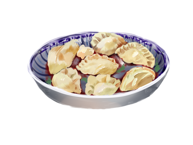 东北蒸饺包饺子面食元素