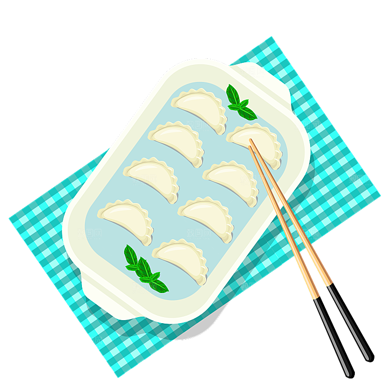 东北蒸饺包饺子面食元素