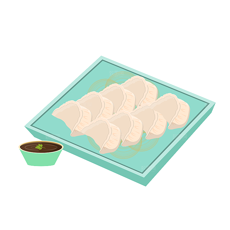 饺子蒸饺卡通手绘饺子素材