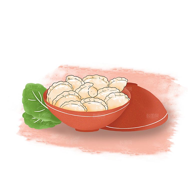 饺子蒸饺卡通手绘饺子素材