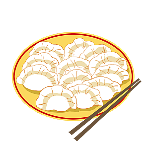 饺子蒸饺卡通手绘饺子素材