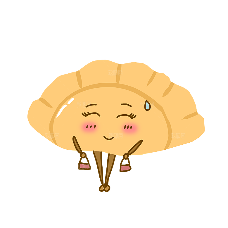 东北特色饺子卡通免扣元素