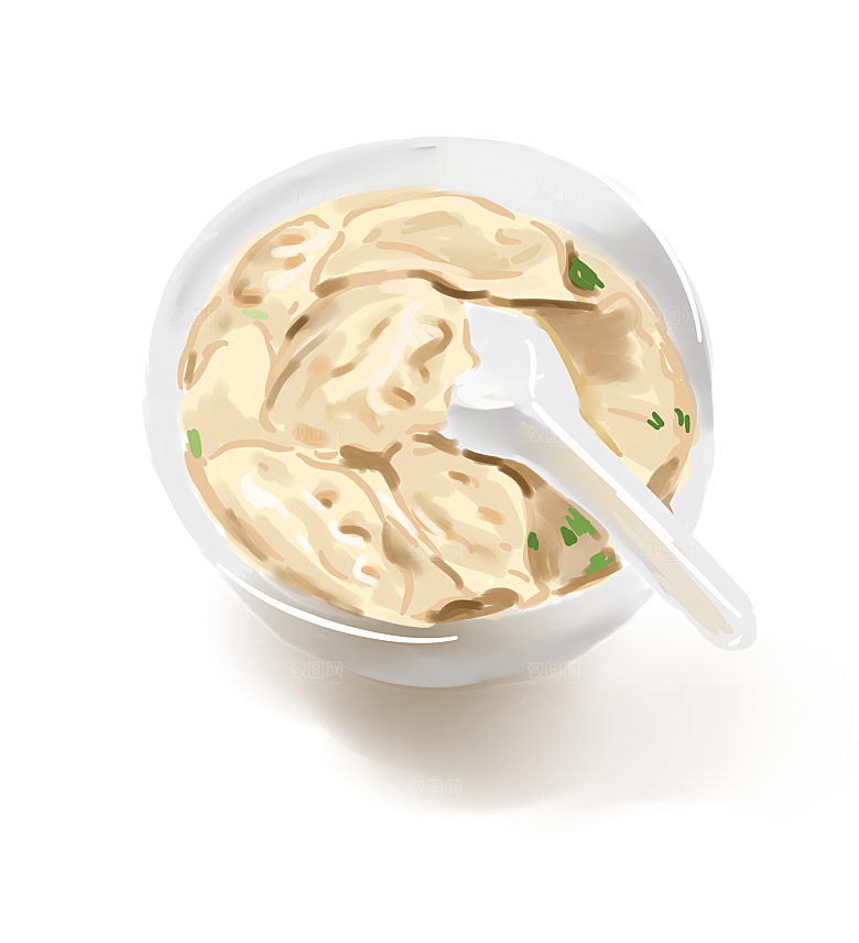 东北特色饺子卡通免扣元素