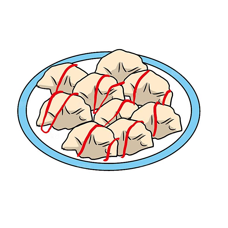 东北特色美食饺子素材