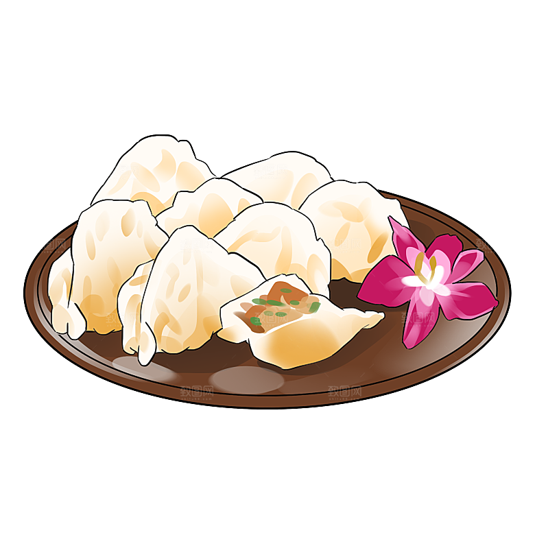 东北特色美食饺子素材