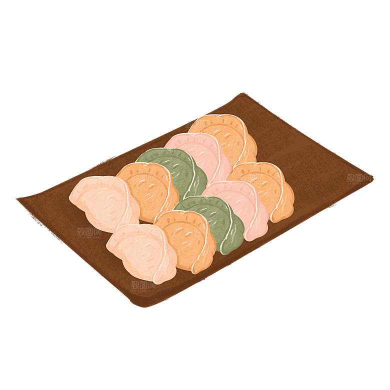 东北特色美食饺子素材