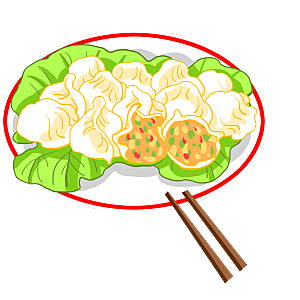 东北特色美食饺子素材