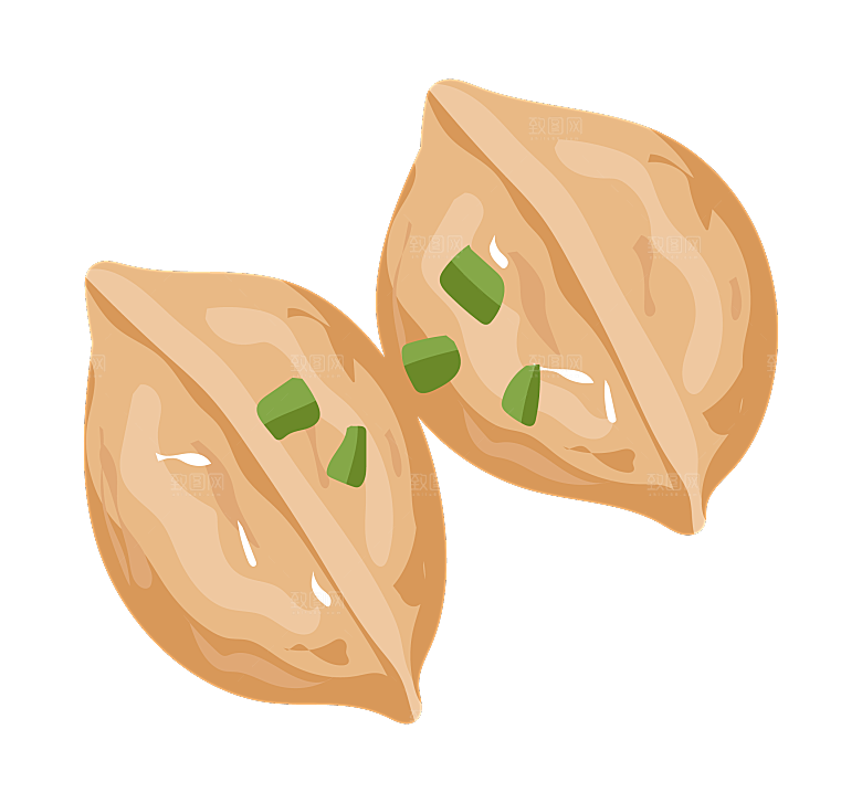 卡通手绘水饺蒸饺素材