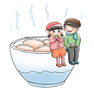卡通手绘水饺饺子素材