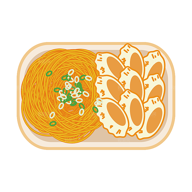 卡通手绘东北饺子素材