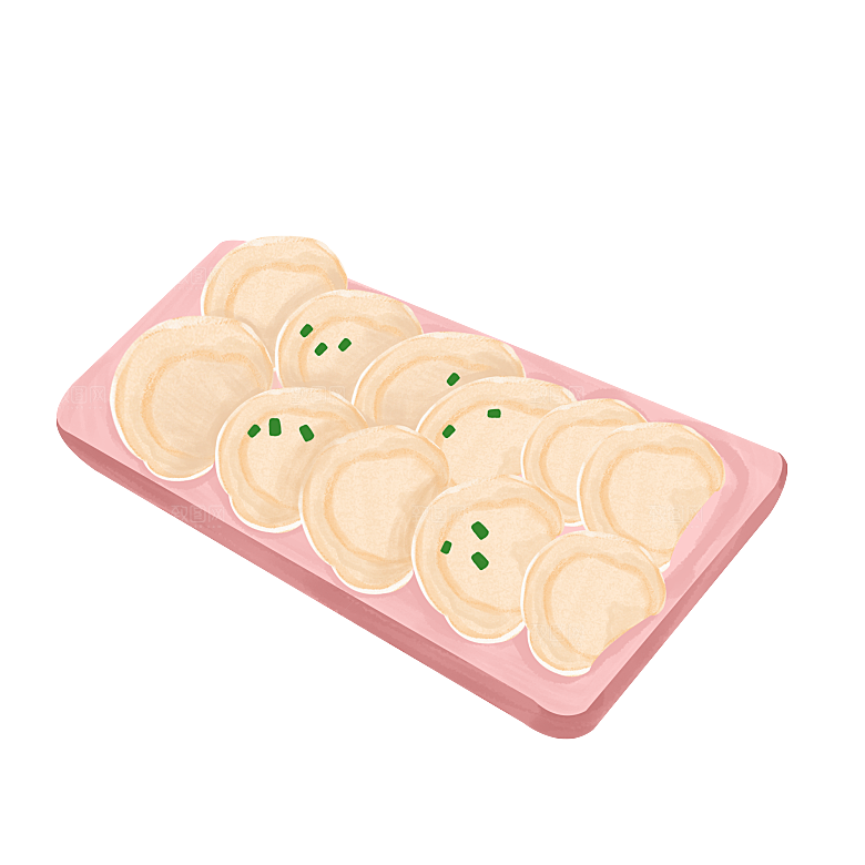 卡通手绘东北饺子素材