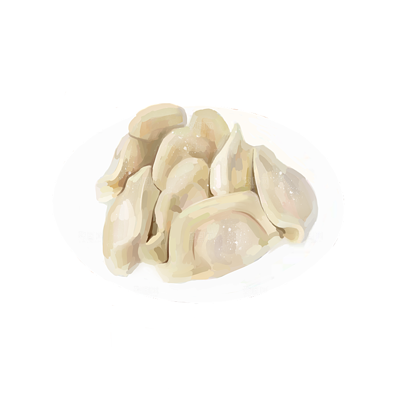 卡通手绘东北饺子素材