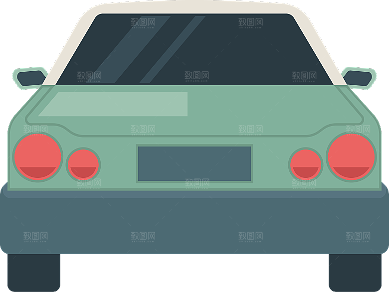 手绘卡通小汽车车辆元素