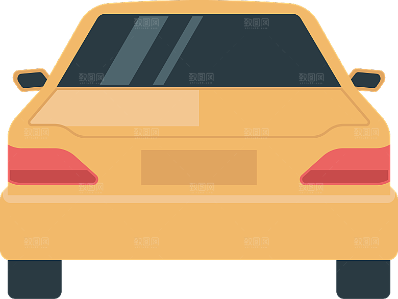 卡通手绘车辆免扣素材