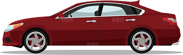 卡通手绘小轿车汽车免抠元素