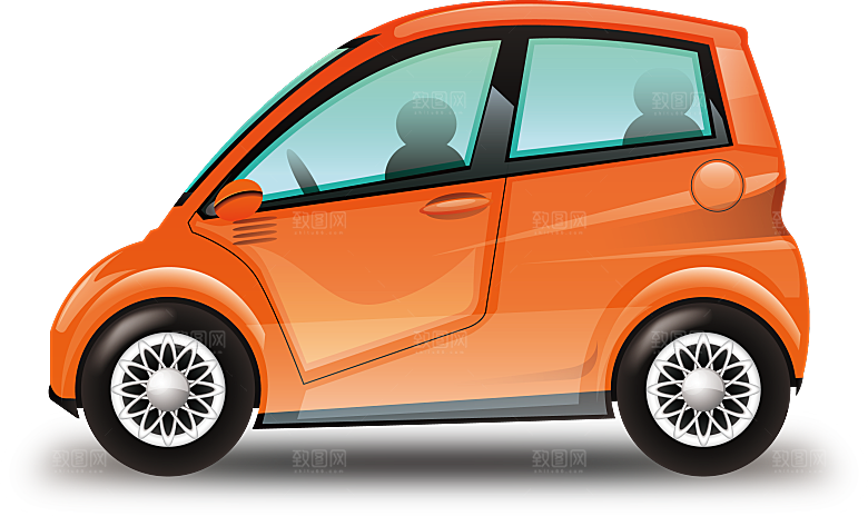 车辆免抠元素卡通小汽车