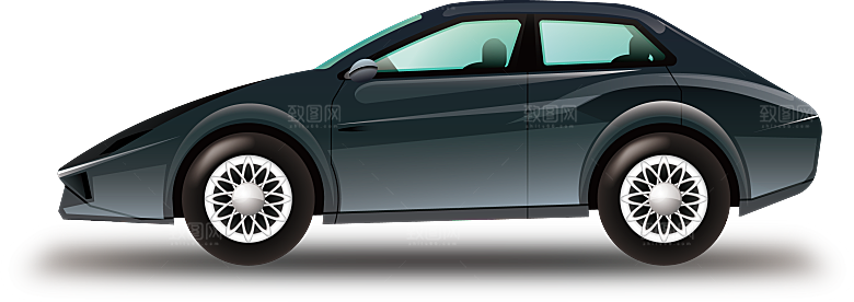 车辆免抠元素卡通小汽车