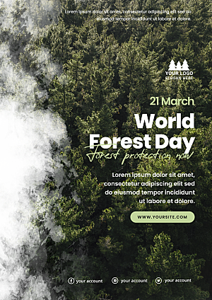 世界森林日宣传单模板