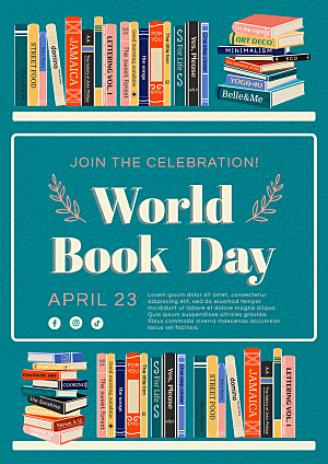 世界图书日免费海报设计