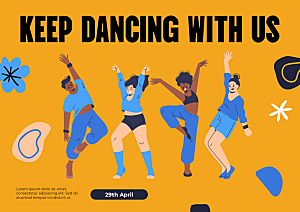世界舞蹈日活动宣传卡片设计