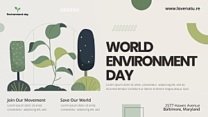 世界环境日横幅模板设计