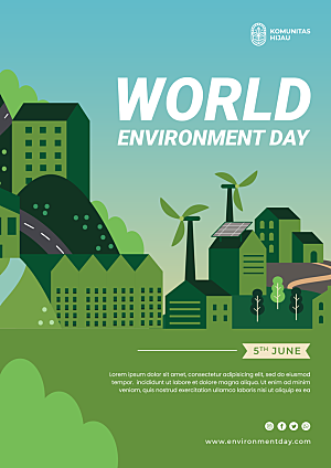 世界环境日活动海报模板