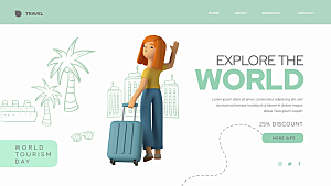 世界旅游日登录页模板