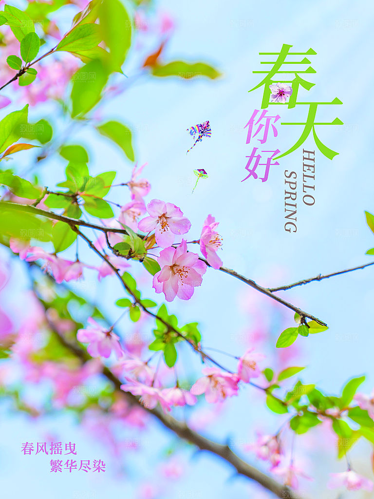 清新立春节气宣传海报