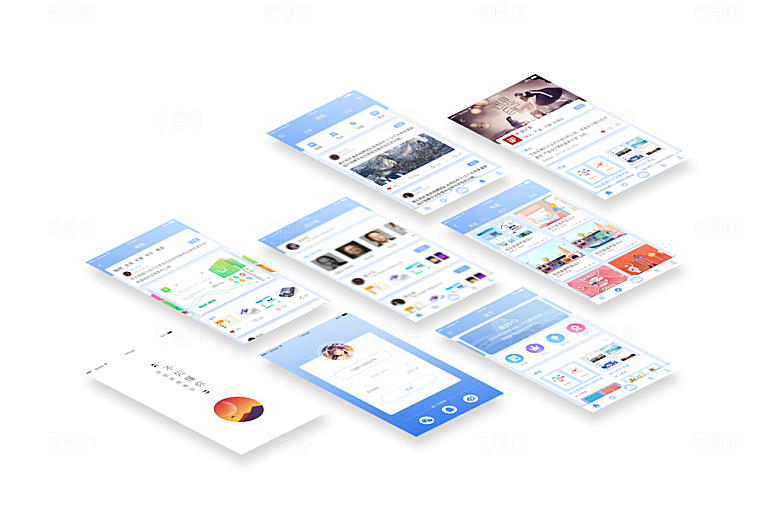 app手机页面多页展示样机