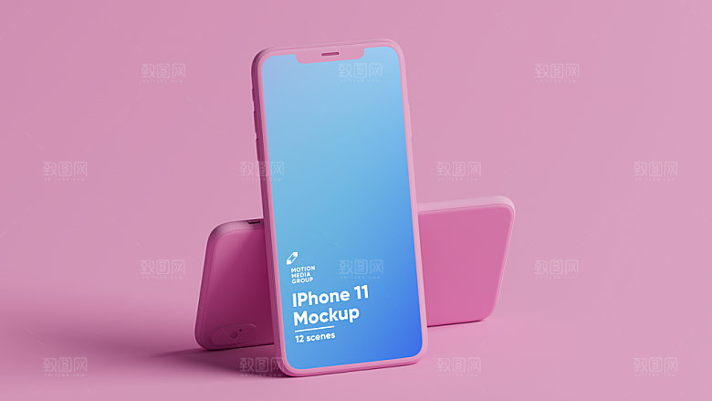 粉色IPHONE苹果手机样机1