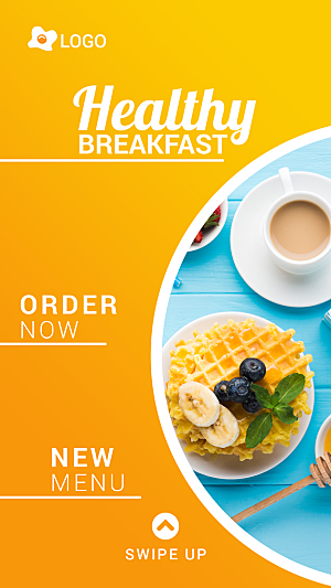健康早餐H5模板设计源文件
