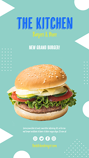 新品汉堡H5界面设计模板