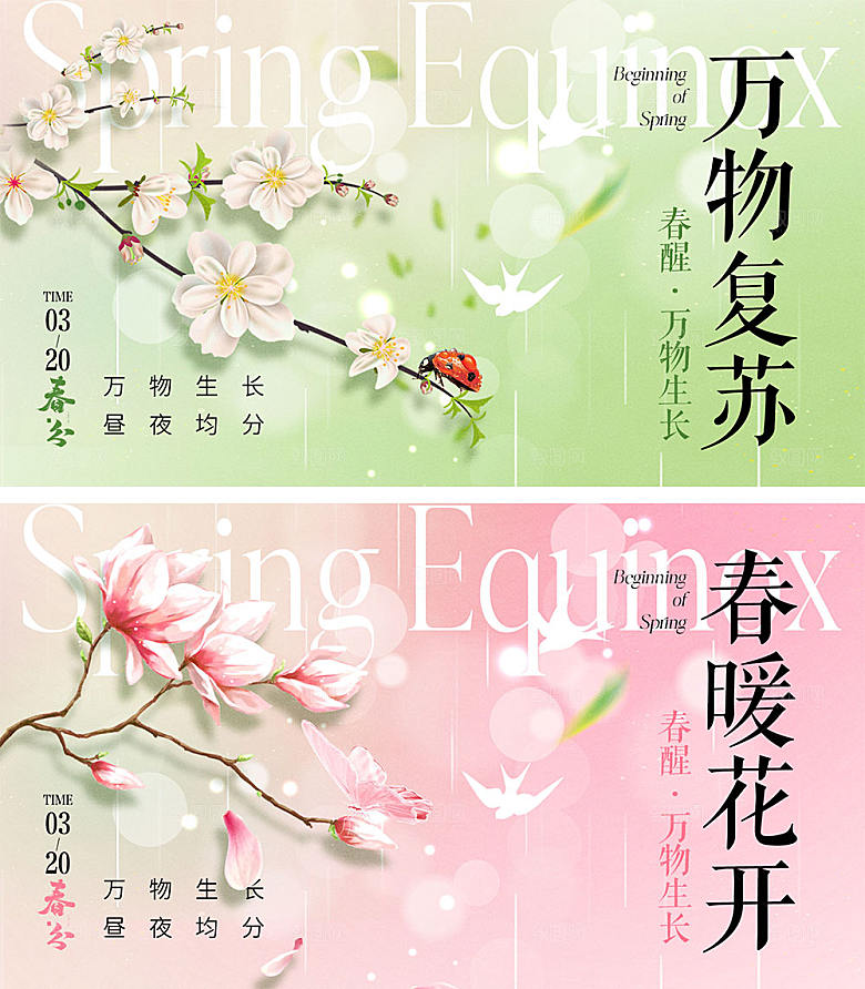 二十四节气春分海报