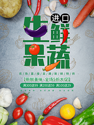 生鲜果蔬宣传海报设计