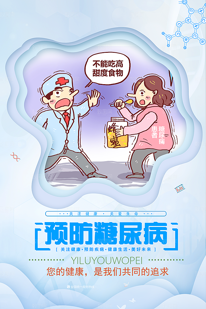 预防糖尿病海报设计