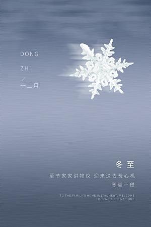 传统冬至节日宣传海报