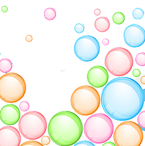 彩色泡泡插图素材透明气泡肥皂水泡