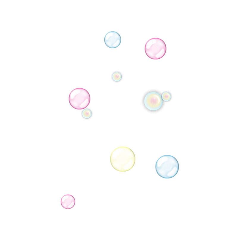 彩色泡泡插图素材透明气泡肥皂水泡元素