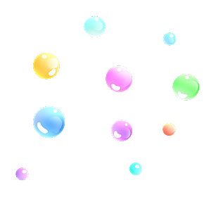 彩色泡泡插图素材透明气泡肥皂水泡元素