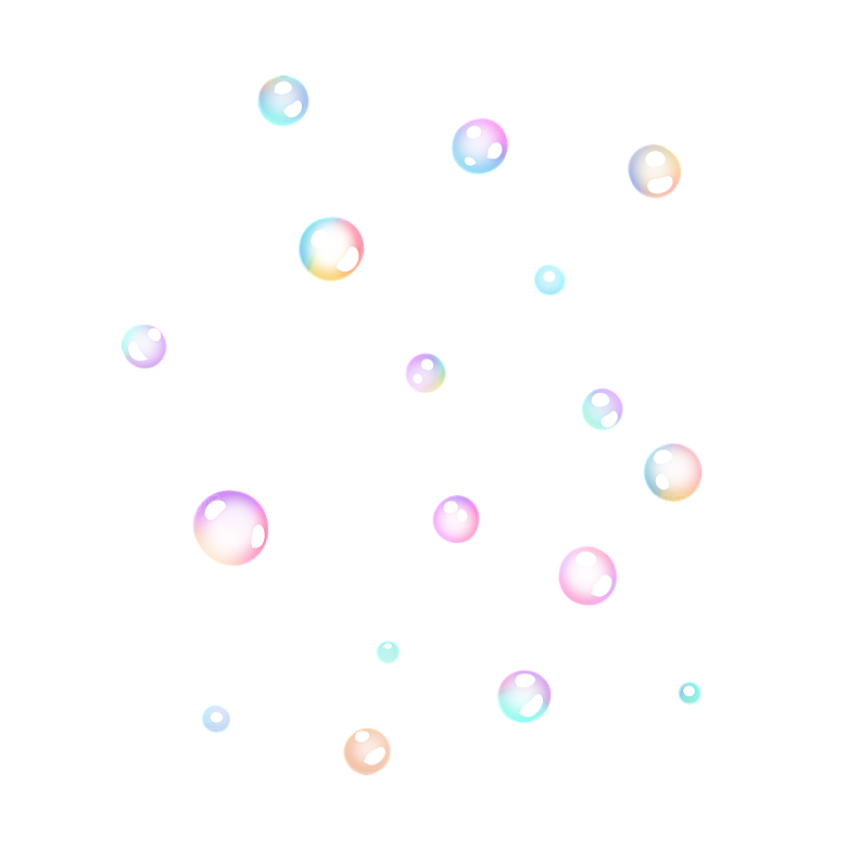 彩色泡泡插图素材透明气泡肥皂水泡元素