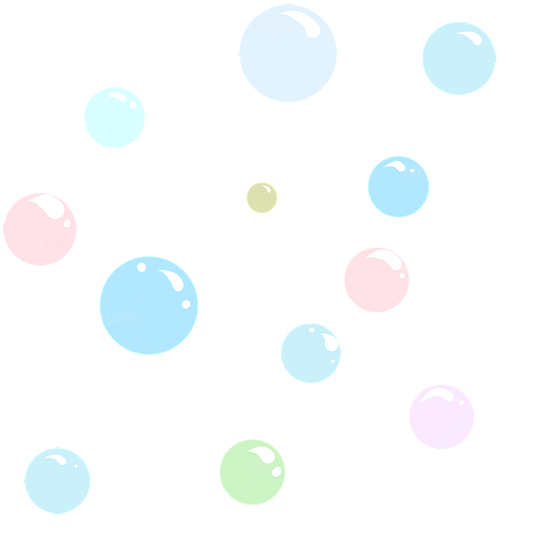 彩色泡泡插图素材透明气泡肥皂水泡元素