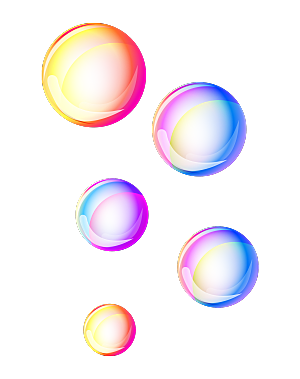 彩色泡泡插图素材透明气泡肥皂水泡